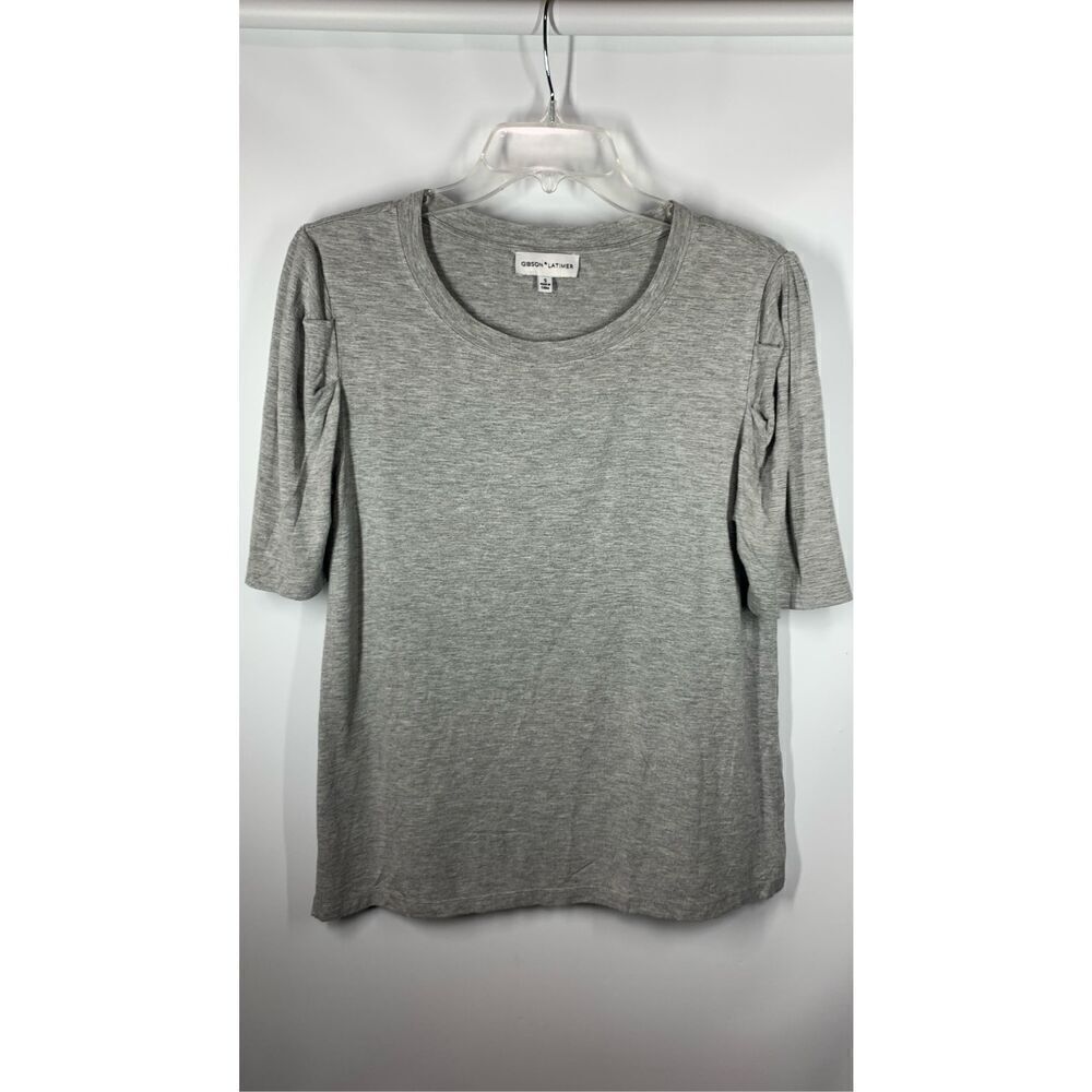 Gibson Latimer Women's Round Neck Short Sleeve T-Shirt Gray Size Small